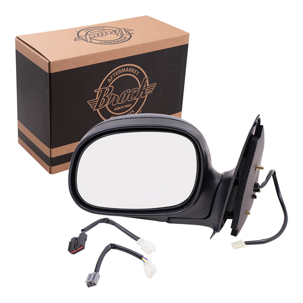 Brock Aftermarket Replacement Driver Side Power Mirror for 1997-2004 F-150 excluding SuperCrew & 1997-1999 F-250 Light Duty