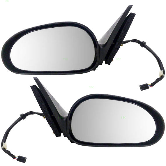 Power Side Mirrors with Cowl Grille Panel Compatible with 99-04 Mustang