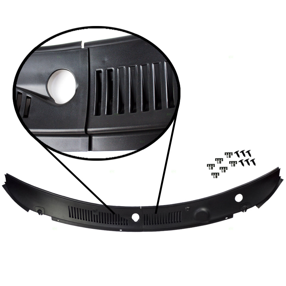 Power Side Mirrors with Cowl Grille Panel Compatible with 99-04 Mustang