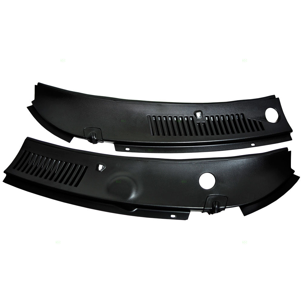 Power Side Mirrors with Cowl Grille Panel Compatible with 99-04 Mustang