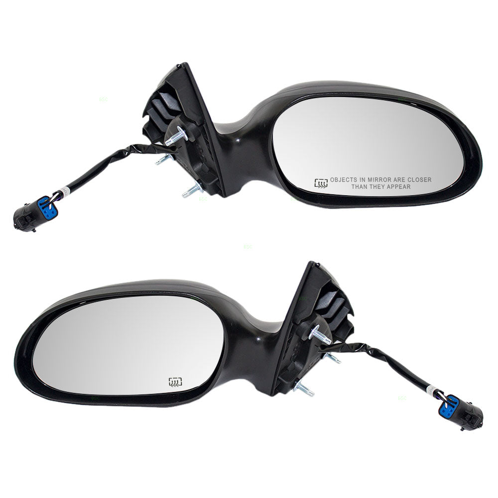 Brock Replacement Driver and Passenger Side Power Mirrors Textured and Paint to Match Black Covers Non-Foldaway with Heat without Puddle Light Compatible with 2000-2007 Taurus & 2000-2005 Sable