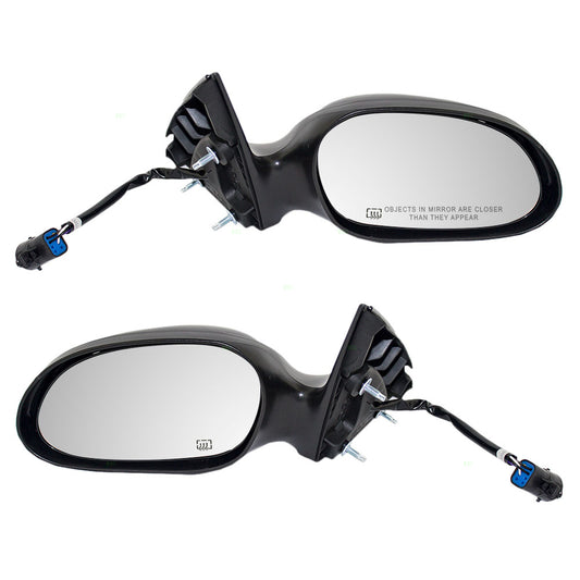 Brock Replacement Driver and Passenger Side Power Mirrors Textured and Paint to Match Black Covers Non-Foldaway with Heat without Puddle Light Compatible with 2000-2007 Taurus & 2000-2005 Sable