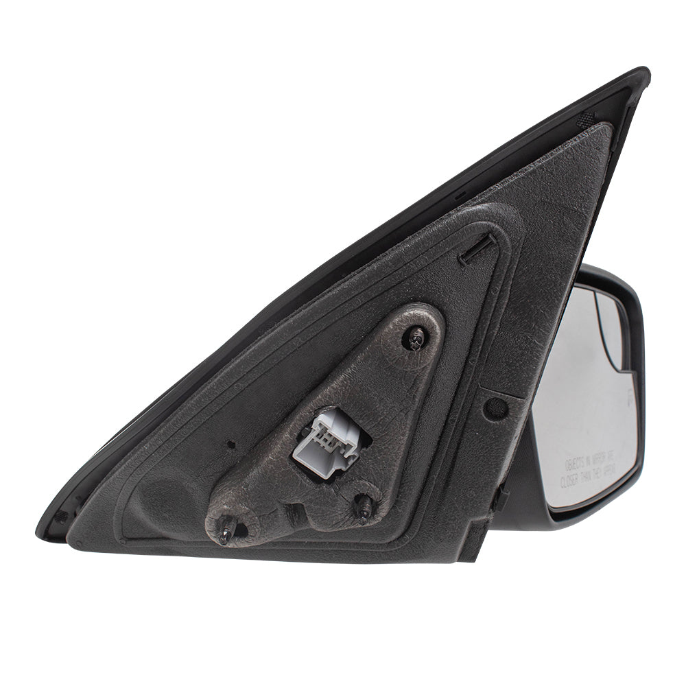 Brock Replacement Driver and Passenger Side Power Mirrors Textured Black with Heat without Puddle Light or Blind Spot Information System Compatible with 2011-2012 Fusion