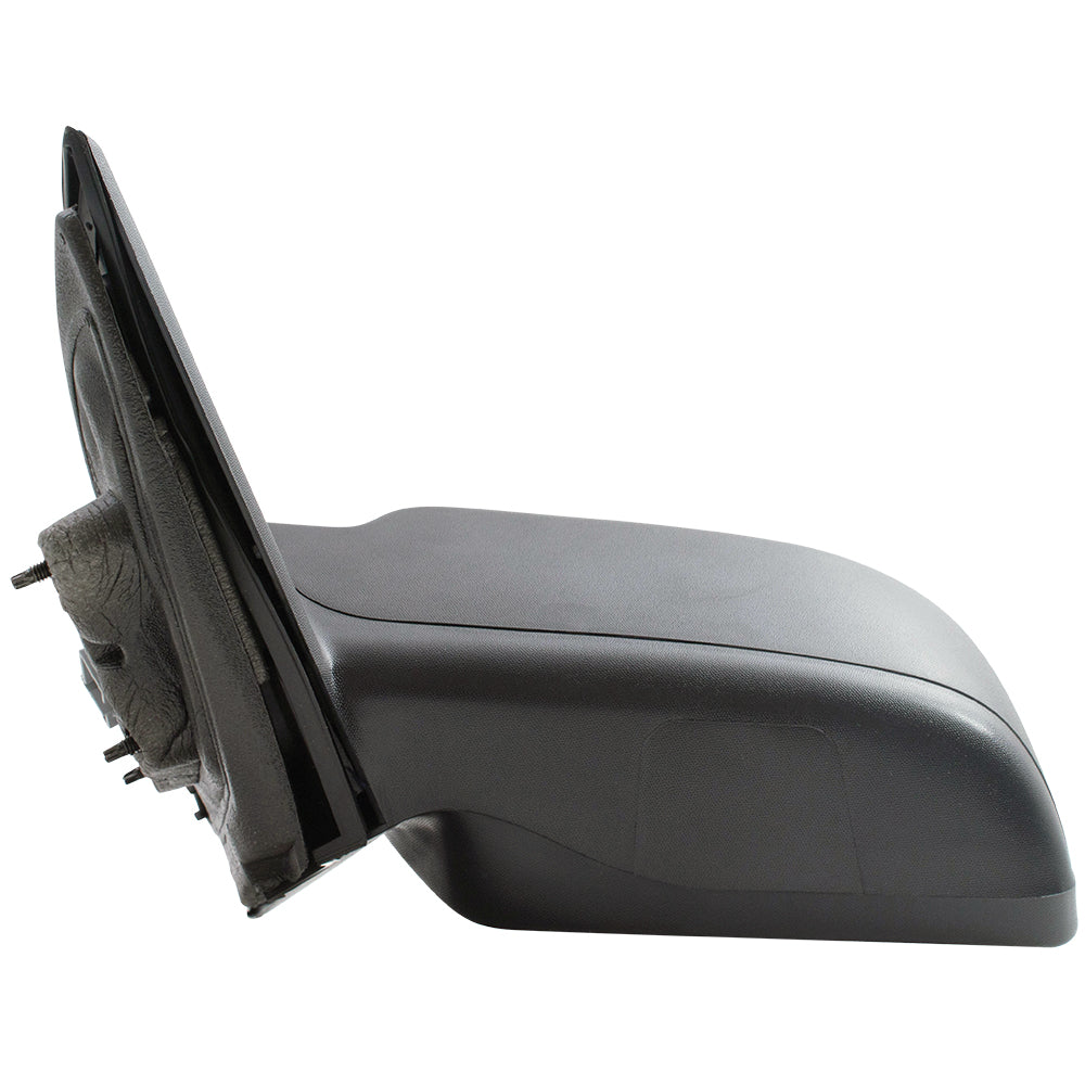 Brock Replacement Driver Side Power Mirror Textured Black with Heat without Puddle Light or Blind Spot Information System Compatible with 2011-2012 Fusion