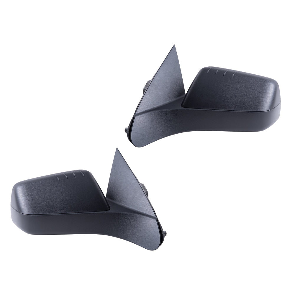 2008-2011 Ford Focus Power Mirror With Heat Textured Black Base With Textured Black Cover Set LH+RH