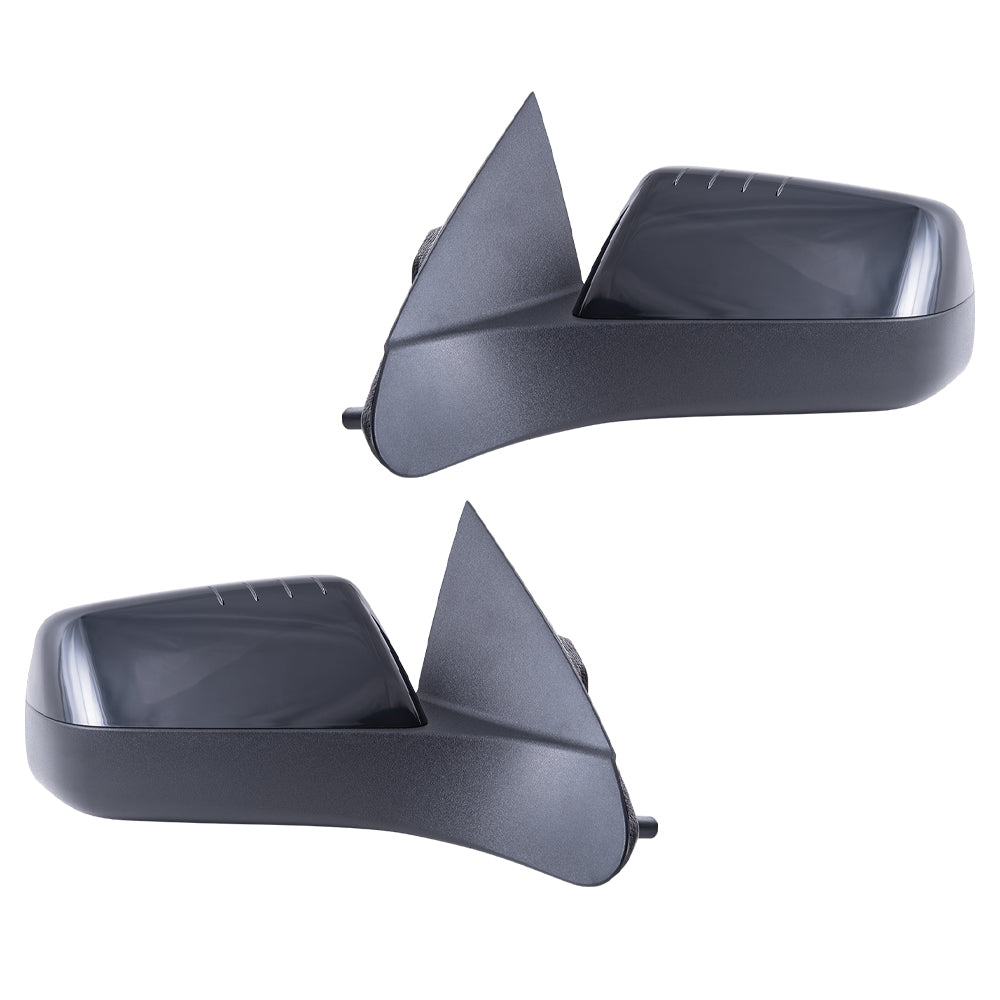 2008-2011 Ford Focus Power Mirror With Heat Textured Black Base With Paint To Match Black Cover Set LH+RH