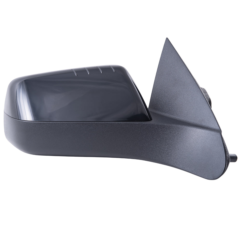 2008-2011 Ford Focus Power Mirror With Heat Textured Black Base With Paint To Match Black Cover Set LH+RH