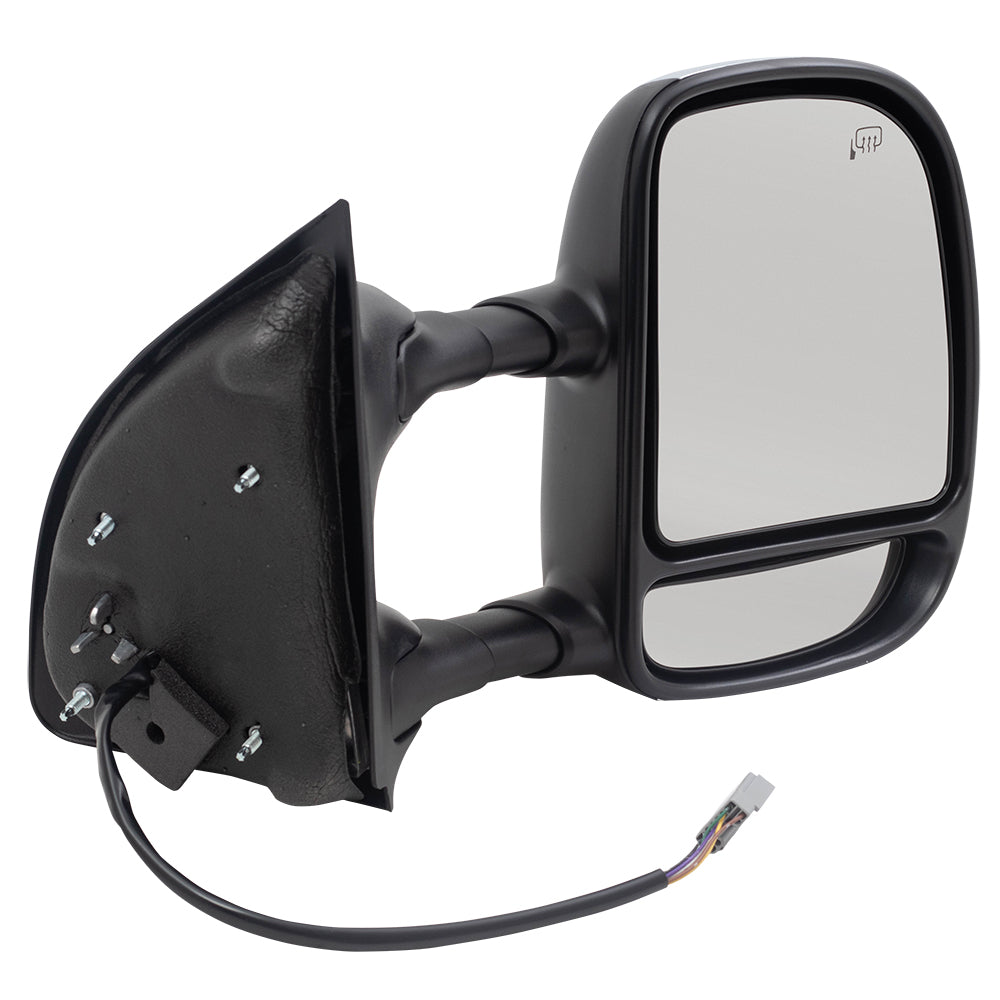 Brock Replacement Passengers Power Towing Side View Mirror Compatible with 2001-2007 F250 F3540 F450 Super Duty Pickup Truck