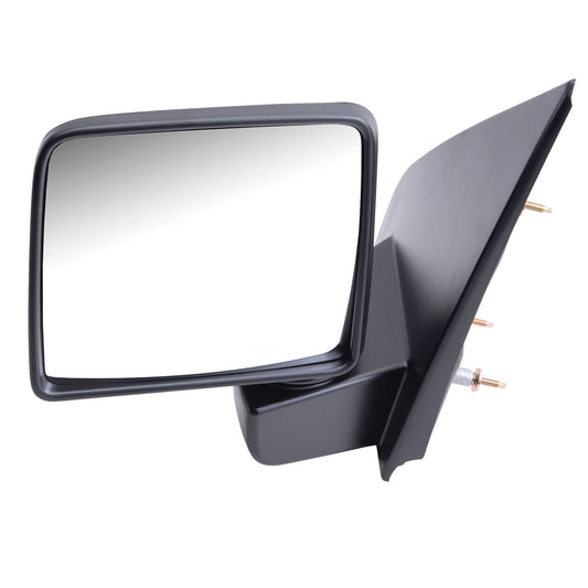 Brock Aftermarket Replacement Driver Left Manual Mirror Textured Black Compatible with 2004-2008 Ford F-150