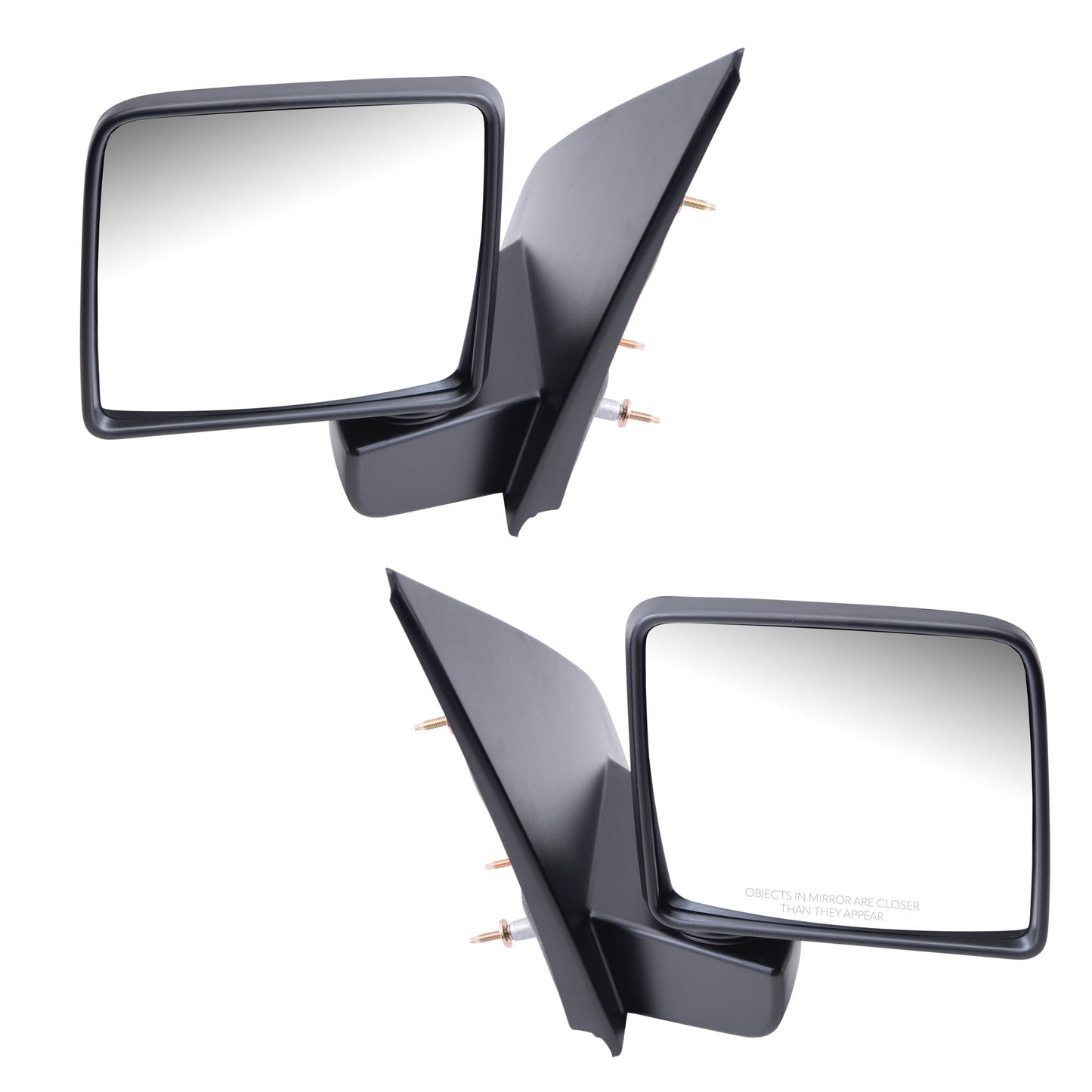 Brock Aftermarket Replacement Driver Left Passenger Right Manual Mirror Set Textured Black Compatible with 2004-2008 Ford F-150