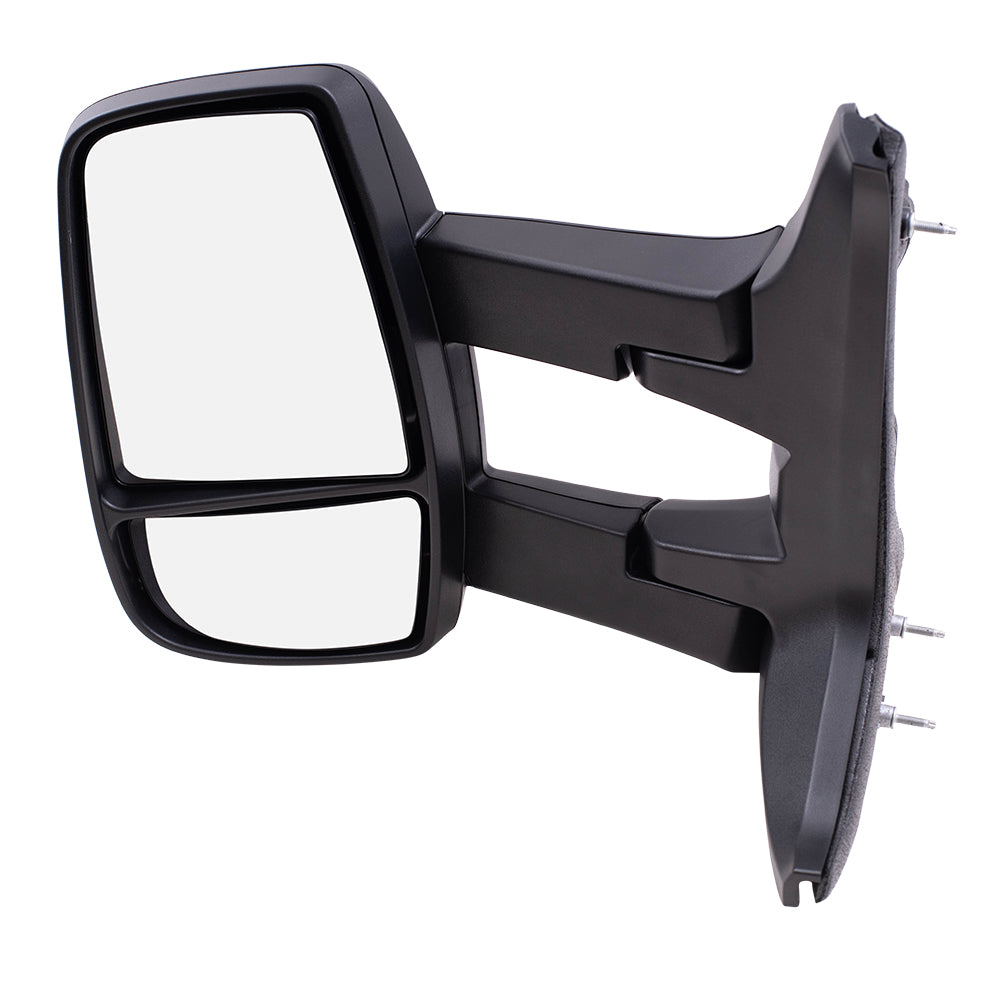 Replacement Driver Side Manual Mirror with Dual Long Arms Compatible with 2015-2019 Transit Van with Low Roof