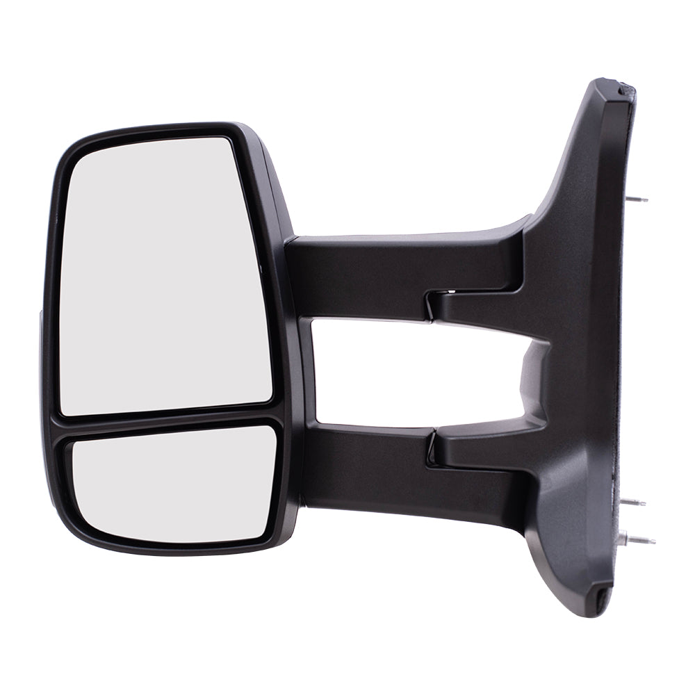 Replacement Driver Side Manual Mirror with Dual Long Arms Compatible with 2015-2019 Transit Van with Low Roof