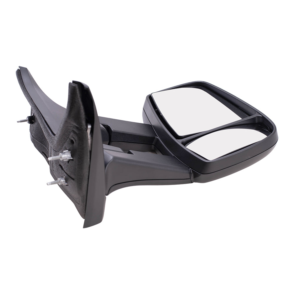 Replacement Passenger Side Manual Mirror with Dual Long Arms Compatible with 2015-2019 Transit Van with Low Roof