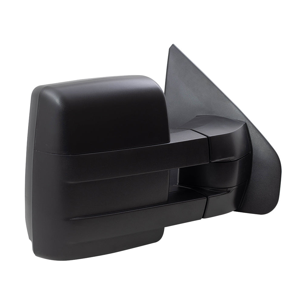 Brock Replacement Passengers Manual Side View Tow Mirror Telescopic Dual Arms Compatible with 2004-2014 F-150 Pickup Truck 9L3Z17682AC