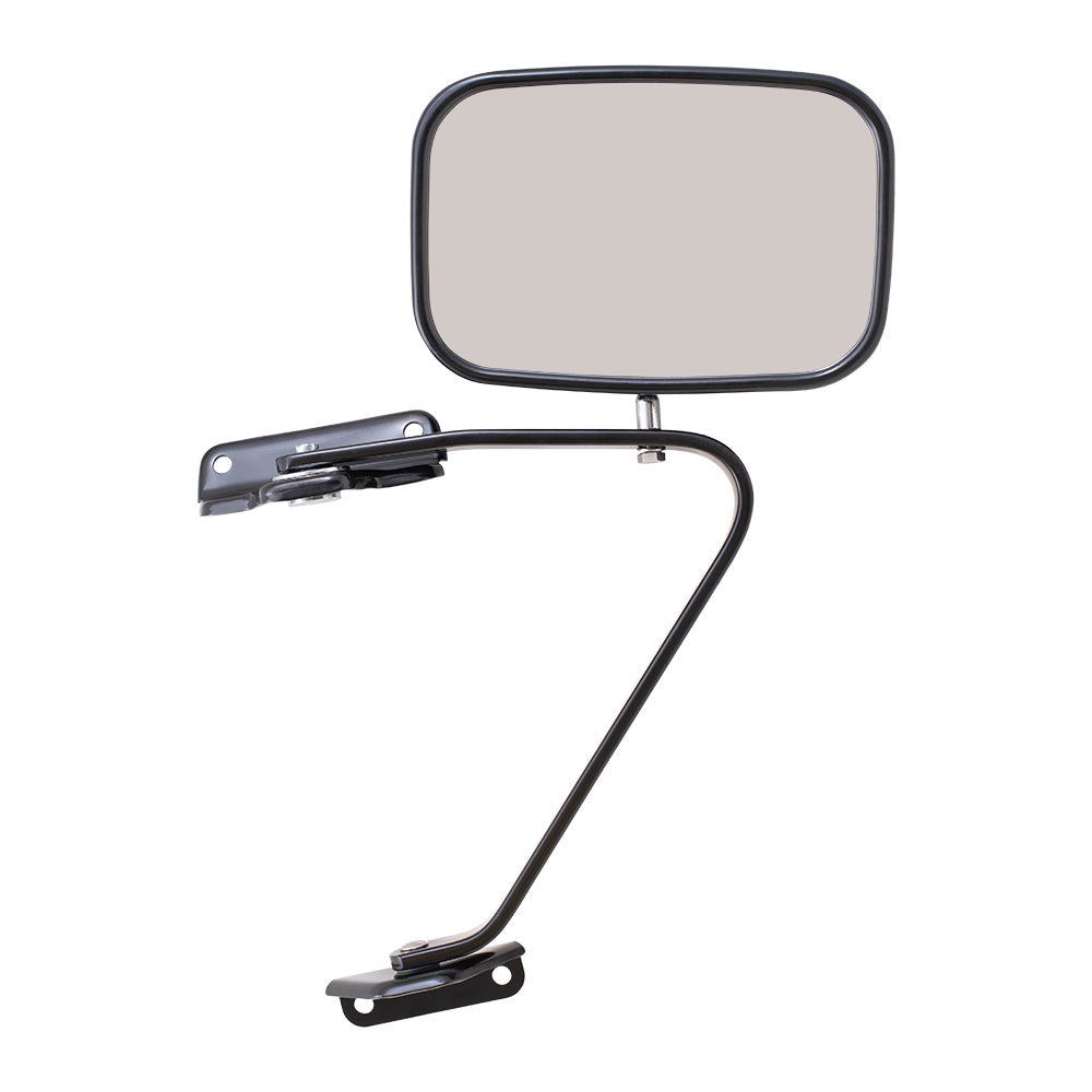 Manual Side View Black Steel Mirror Swing Lock 5x8 Replacement for 80-97 Ford Pickup Truck 80-96 Bronco E4TZ17682A