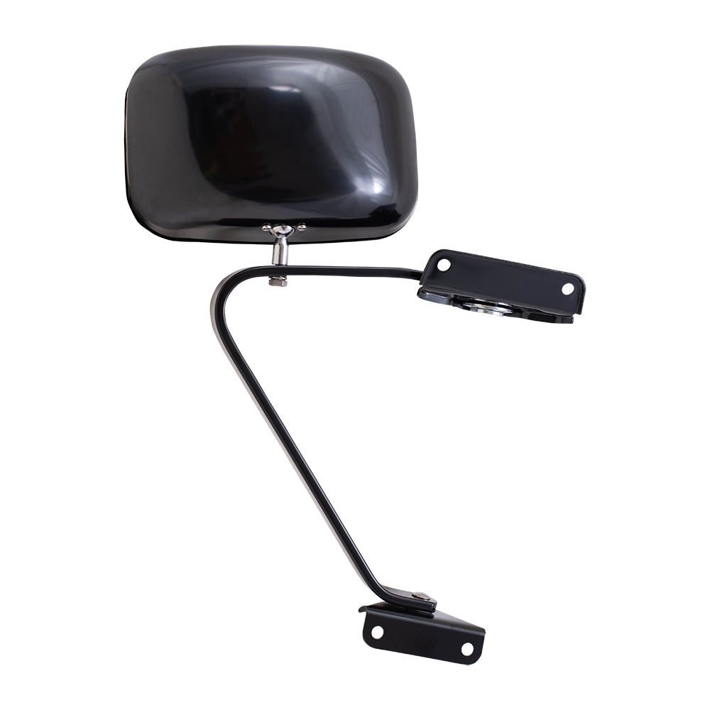Manual Side View Black Steel Mirror Swing Lock 5x8 Replacement for 80-97 Ford Pickup Truck 80-96 Bronco E4TZ17682A