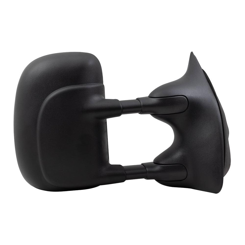 Brock Replacement Passengers Manual Tow Side Mirror Telescopic Dual Arms Double Swing Compatible with 1999-2007 Super Duty Pickup Truck 3C3Z17682AAA