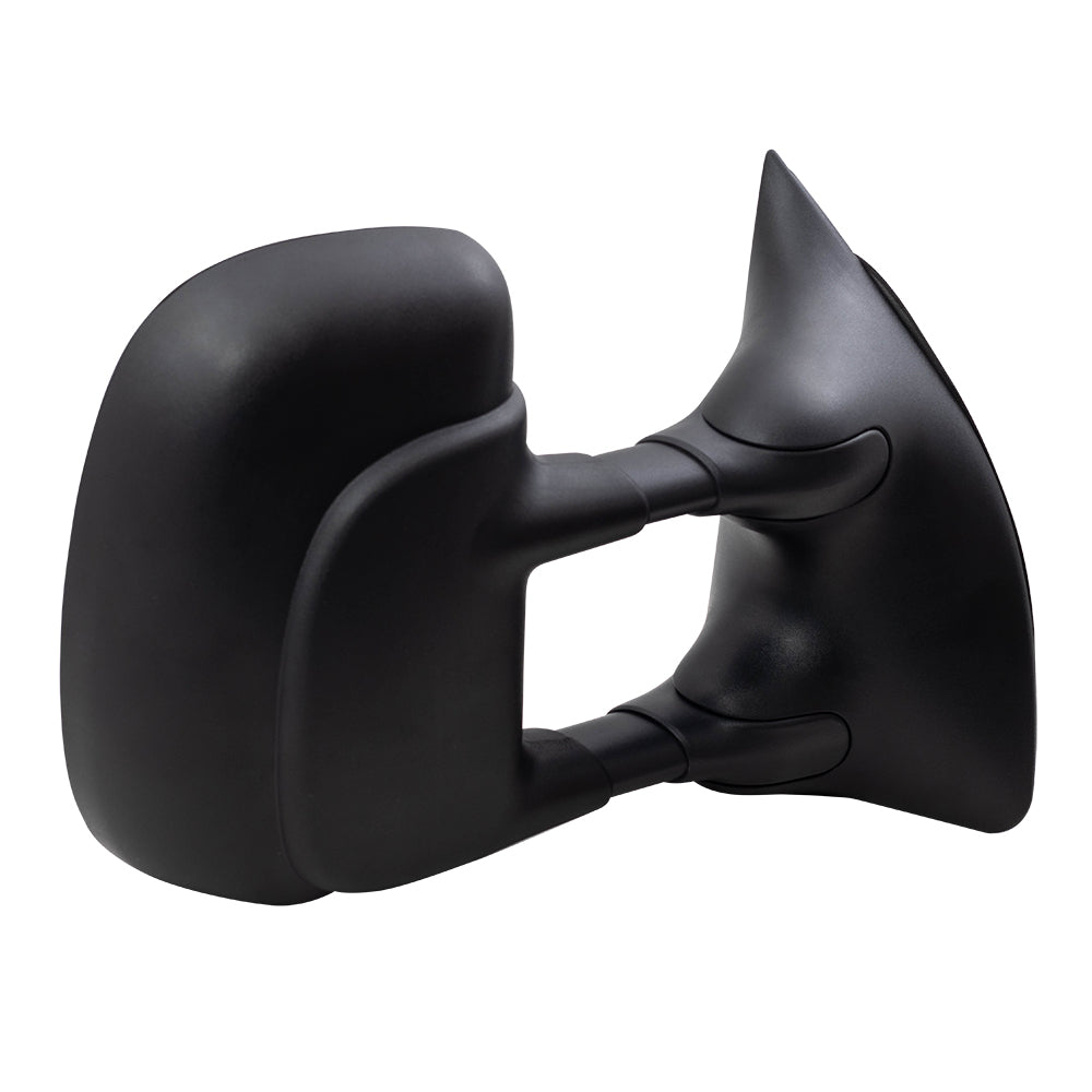 Brock Replacement Passengers Manual Tow Side Mirror Telescopic Dual Arms Double Swing Compatible with 1999-2007 Super Duty Pickup Truck 3C3Z17682AAA