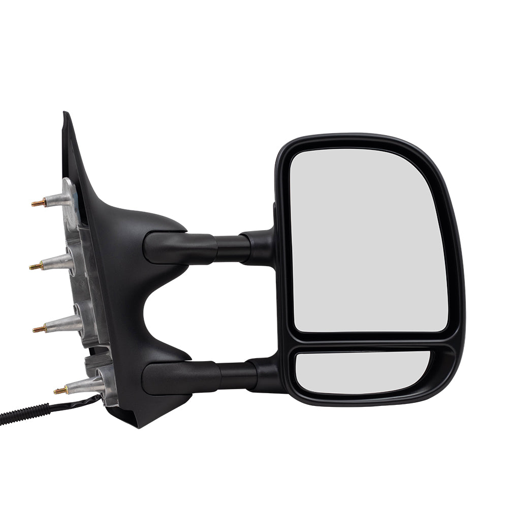 Brock Replacement Passengers Power Side View Mirror Double Swing Telescopic Dual Arms Compatible with 2009-2018 E-Series Van 9C2Z17682CA