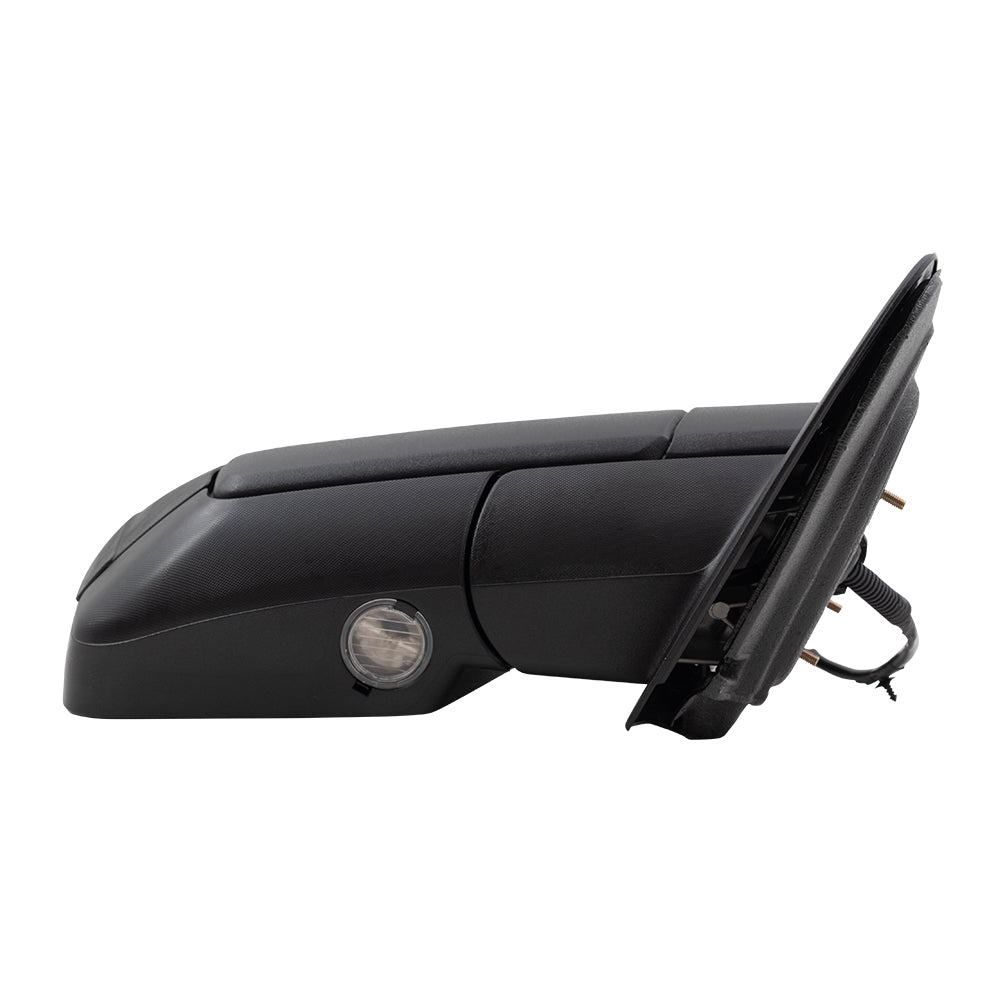Brock Aftermarket Replacement Part Passenger Side Power Mirror Textured Black with Heat-Puddle Light-Manual Folding Without Signal-Memory-Spotter Glass-Auto Dim Compatible with 2011 Ford Expedition