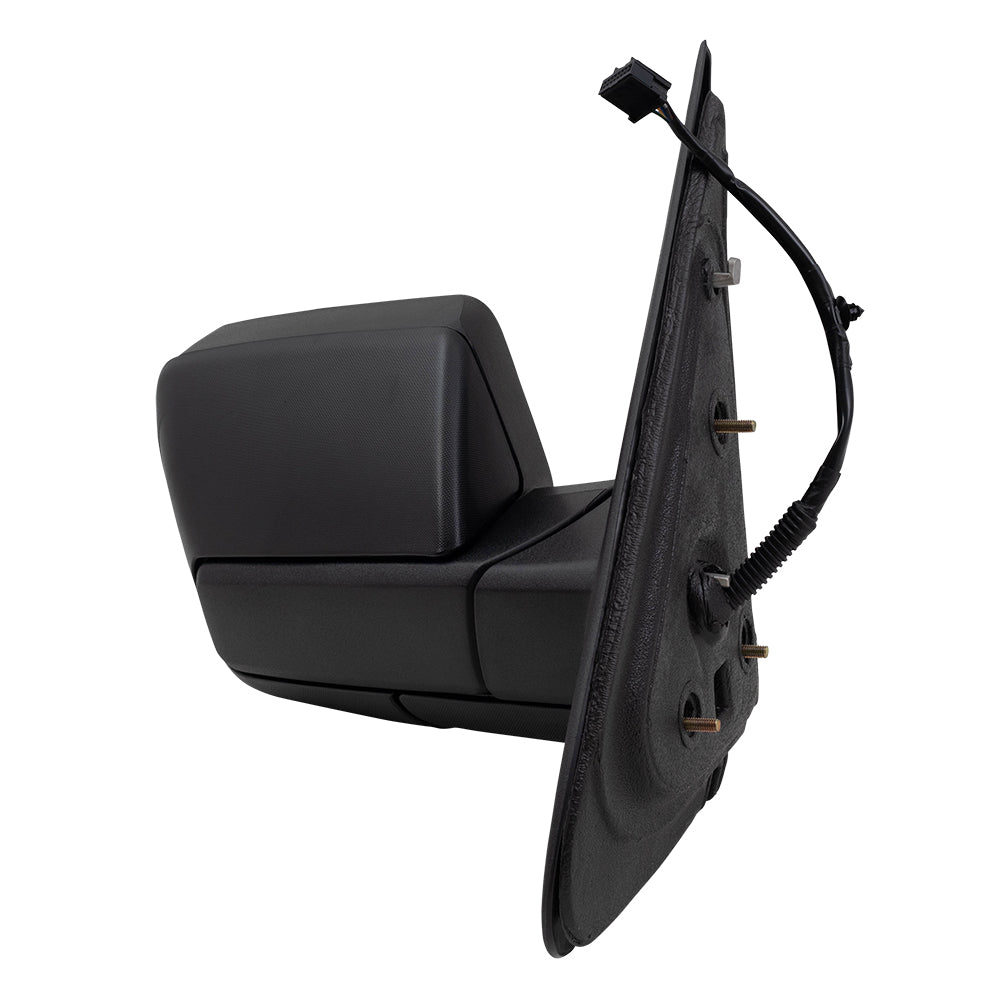 Brock Aftermarket Replacement Part Passenger Side Power Mirror Textured Black with Heat-Puddle Light-Manual Folding Without Signal-Memory-Spotter Glass-Auto Dim Compatible with 2011 Ford Expedition