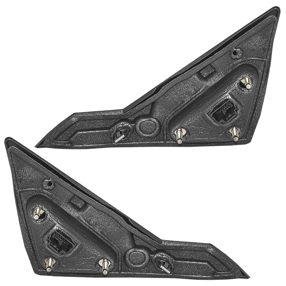 Driver and Passenger Power Side View Mirrors Heated Puddle Lamp Satin Chrome Covers Replacement for 2008-2009 Taurus Sable 8G1Z17683F 8G1Z17682F