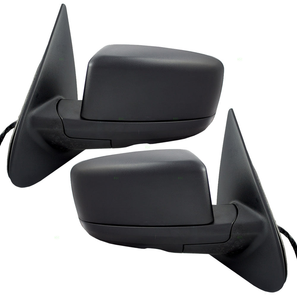Driver and Passenger Power Side View Mirrors Heated Puddle Lamp Textured Replacement for 2004 2005 2006 Expedition