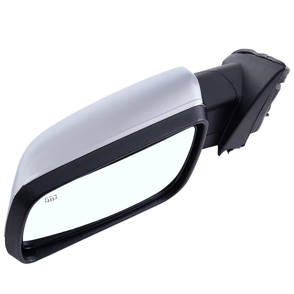 2009-2012 Ford Flex Power Mirror Chrome Cover With Heat-Puddle Light-Memory Set LH+RH