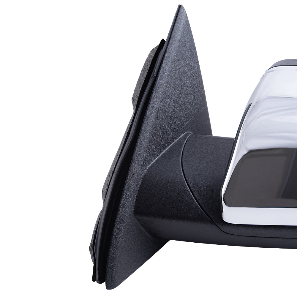 2009-2012 Ford Flex Power Mirror Chrome Cover With Heat-Puddle Light-Memory Set LH+RH