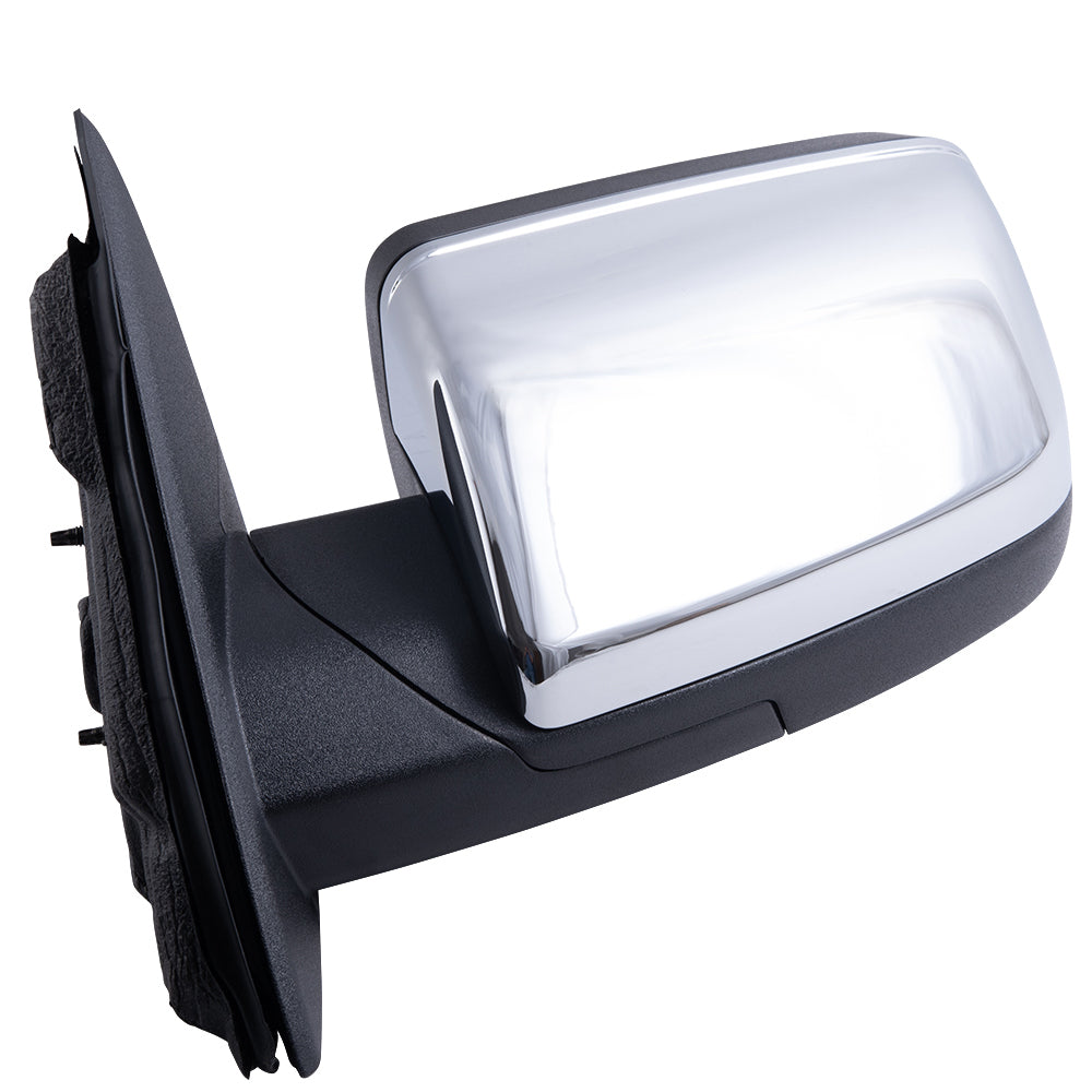 2009-2012 Ford Flex Power Mirror Chrome Cover With Heat-Puddle Light-Memory Set LH+RH
