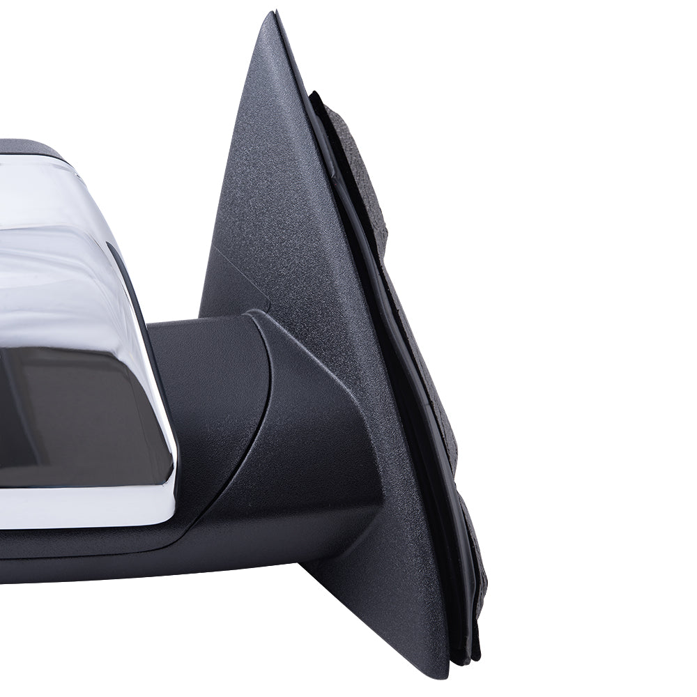 2009-2012 Ford Flex Power Mirror Chrome Cover With Heat-Puddle Light-Memory RH