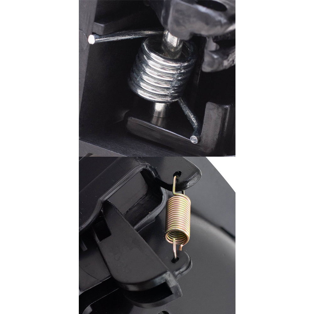 Brock Replacement 4 Pc Set Inside Door Handles Textured Compatible with 97-03 F150 Extended Cab