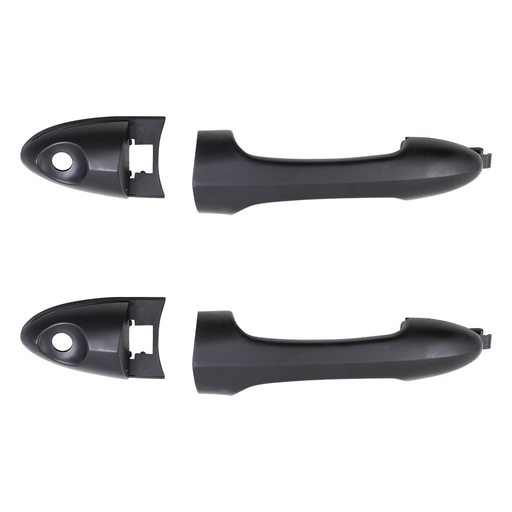 AUTOANDART Brock Replacement Pair Set Front Outside Exterior Door Handles w/ Keyhole Compatible with 2000-2007 Focus 2001-2006 Tribute