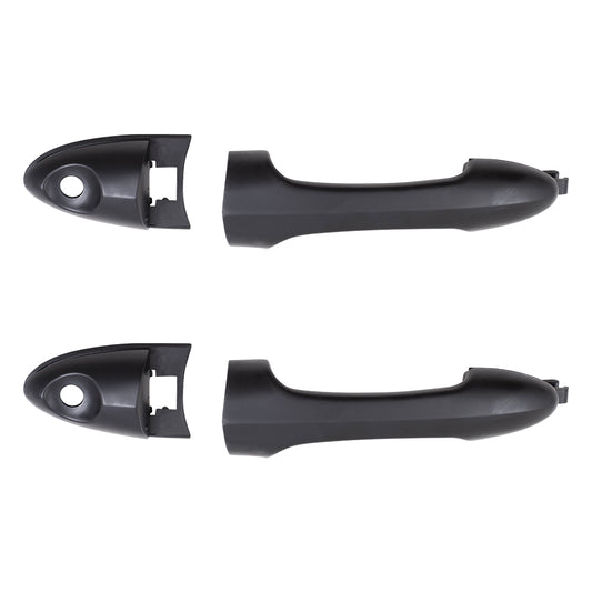 AUTOANDART Brock Replacement Pair Set Front Outside Exterior Door Handles w/ Keyhole Compatible with 2000-2007 Focus 2001-2006 Tribute