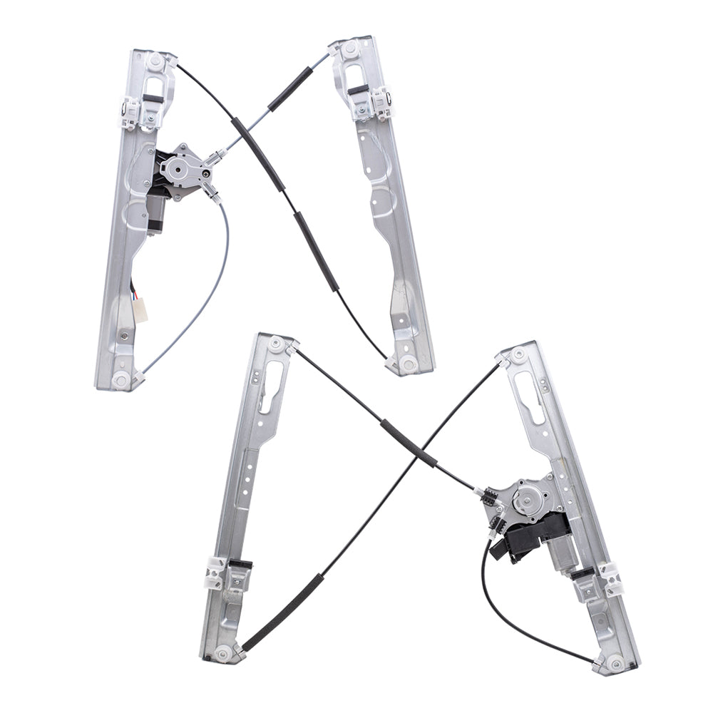 Brock Aftermarket Replacement Part Front & Rear Passenger Side Power Window Regulators w/Motor Set Compatible with 2011-2014 Ford F-150 Crew Cab ONLY