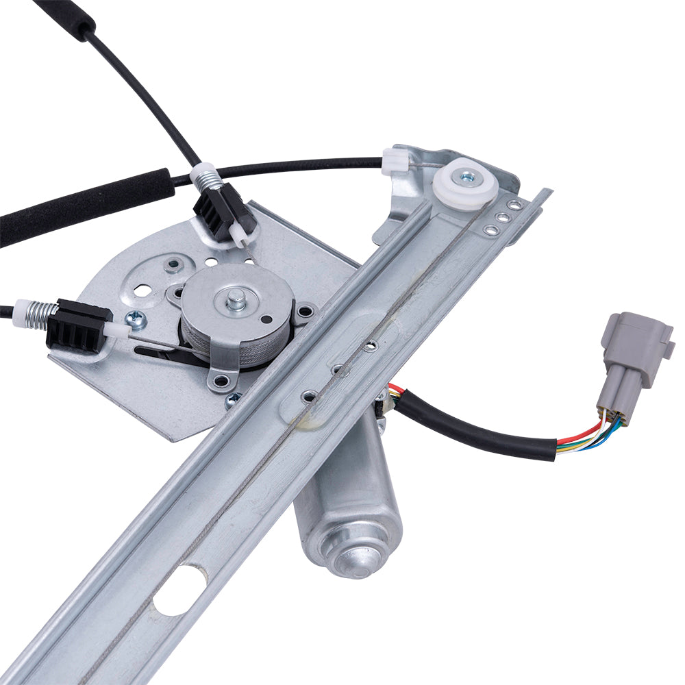 Brock Replacement Front Driver and Passenger Side Power Window Regulators with Motor-6 Pin Connector and One-Touch Open/Close Compatible with 2013-2019 Escape