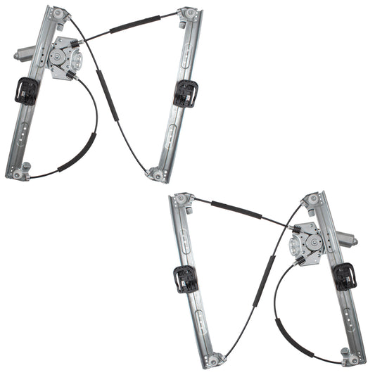 Brock Replacement Pair Set Front Power Window Regulators with Motors Left & Right Assemblies Compatible with 13-18 Escape WITHOUT One Touch CJ5Z7823201A CJ5Z7823200A 751-714 751-715 125-03079L 125-03078R