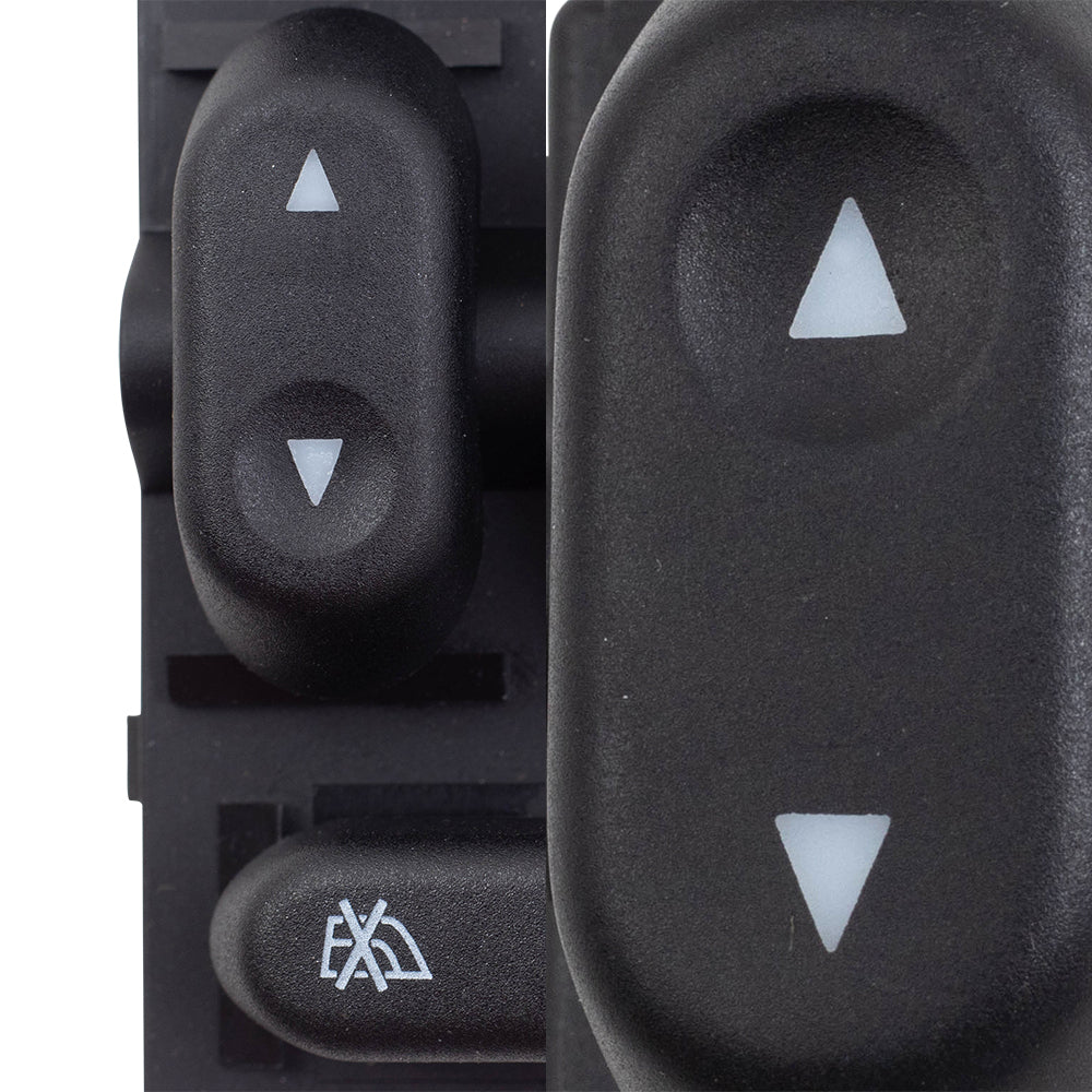 Brock Replacement Power Window Switches 4 Piece Set Compatible with 2003-2008 Ford Crown Victoria