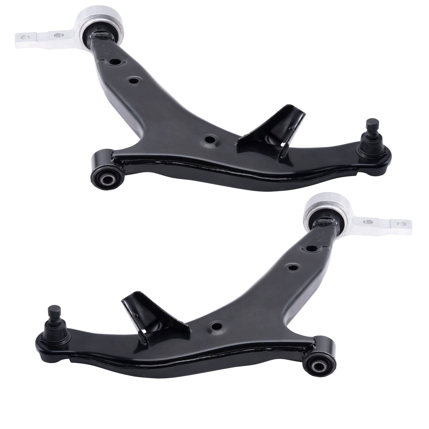 Brock Replacement Pair Set of Lower Front Control Suspension Arms with Bushings & Ball Joints Compatible with 2004-2009 Quest 54501-CK000 54500-CK000