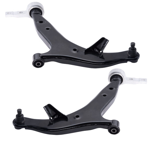 Brock Replacement Pair Set of Lower Front Control Suspension Arms with Bushings & Ball Joints Compatible with 2004-2009 Quest 54501-CK000 54500-CK000
