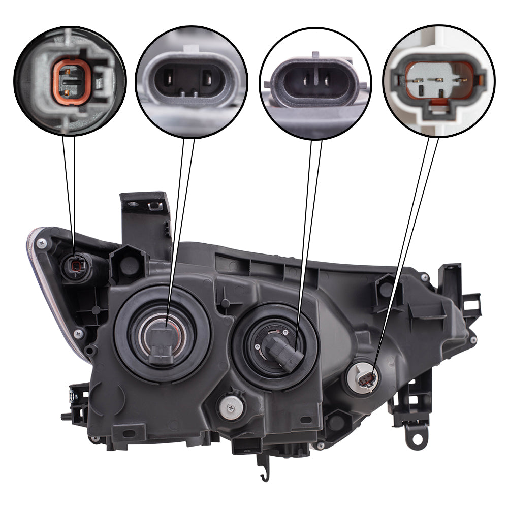Brock Replacement Driver Halogen Headlight Compatible with 2012-2017 Quest 26060-1JR0A