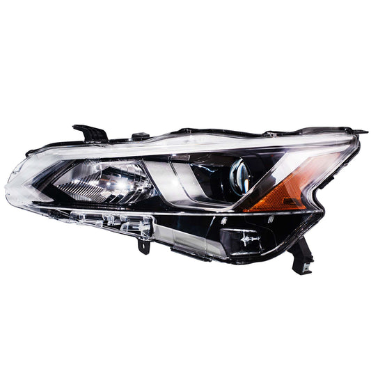 CAPA Certified Halogen Combination Headlight Assembly With Chrome Bezel Left For 2019-2021 Nissan Altima