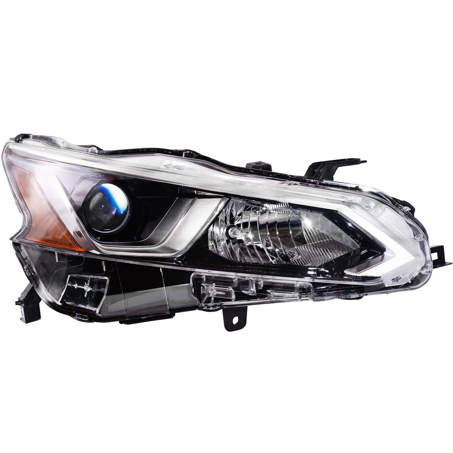 CAPA Certified Halogen Combination Headlight Assembly With Chrome Bezel Right For 2019-2021 Nissan Altima