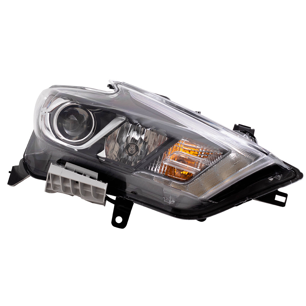Brock Replacement Pair Headlights Halogen Headlamps Driver and Passenger Set Compatible with 2016-2018 Maxima S SV SL 260604RF0B 260104RF0B 26060-4RF0B 26010-4RF0B