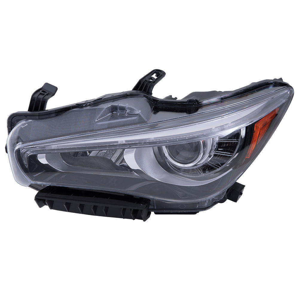 2014-2017 Infinity Q50 Without Adaptive Lighting LED Combination Headlight Assembly Set LH+RH 2014-2017 Infinity Q50 Hybrid Without Adaptive Lighting