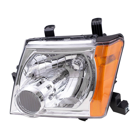 Drivers Halogen Combination Headlamp w/ Chrome Bezel for 05-15 Nissan Xterra