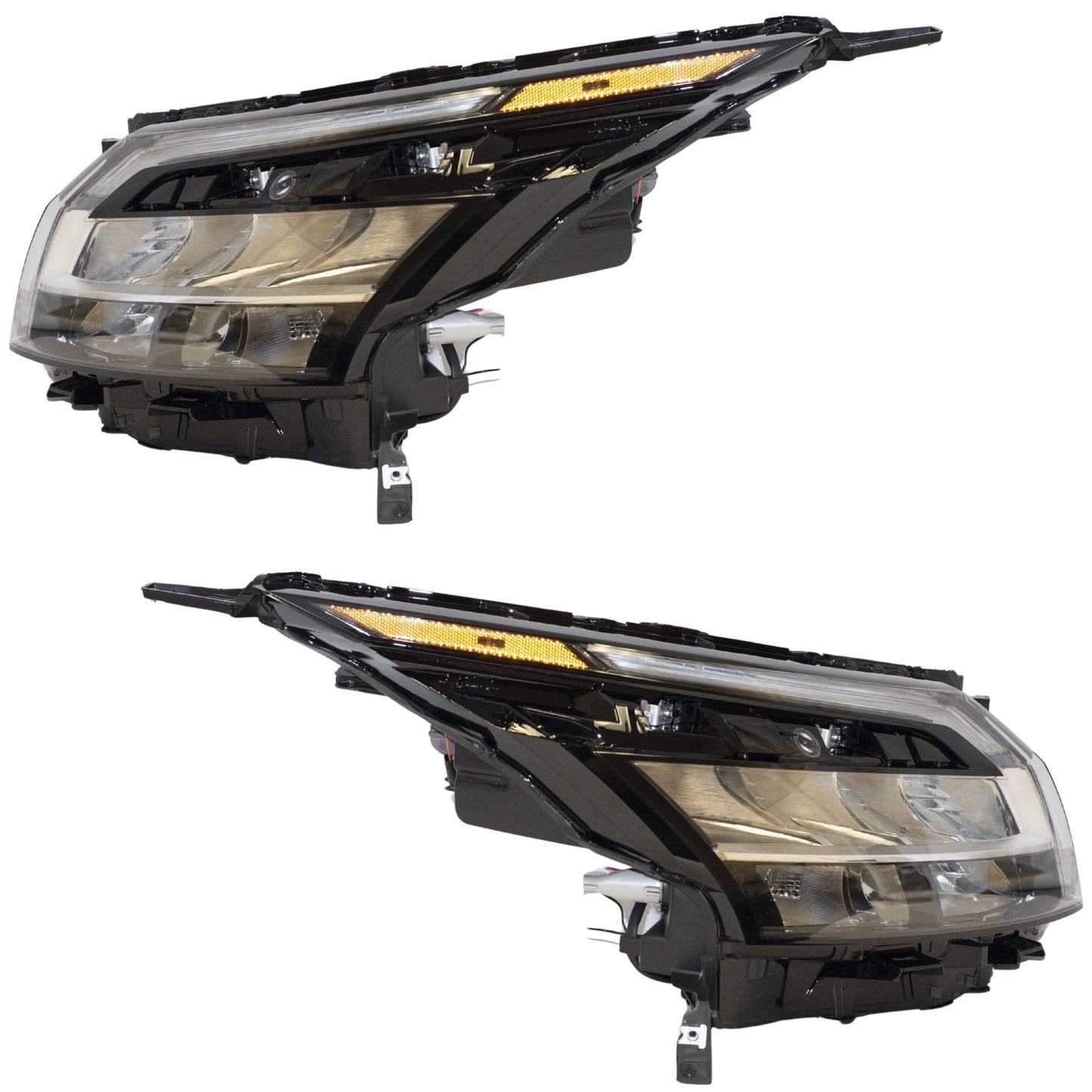 Halogen Combination Headlight Assembly With Chrome Trim 2 Piece Set Driver Side Left Passenger Side Right For 2022-2025 Nissan Pathfinder S/SV/SL/Platinum
