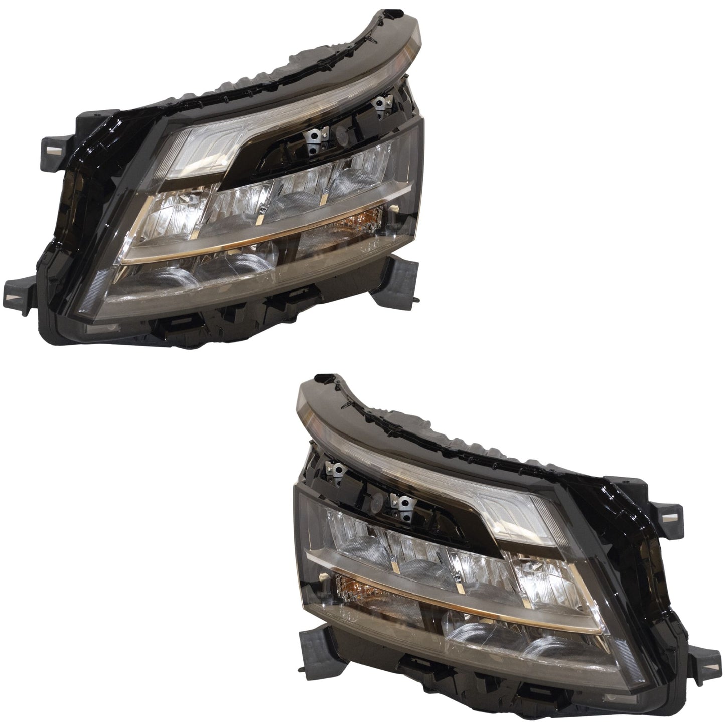 Halogen Combination Headlight Assembly With Chrome Trim 2 Piece Set Driver Side Left Passenger Side Right For 2022-2025 Nissan Pathfinder S/SV/SL/Platinum