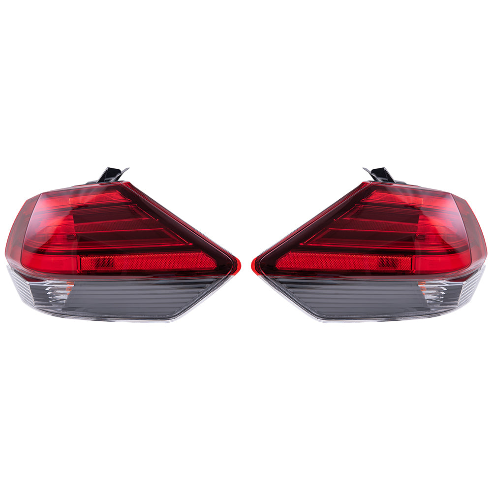 2017 Nissan Rogue Combination Tail Light Assembly Body Mounted Set LH+RH 2017 Nissan Rogue Hybrid