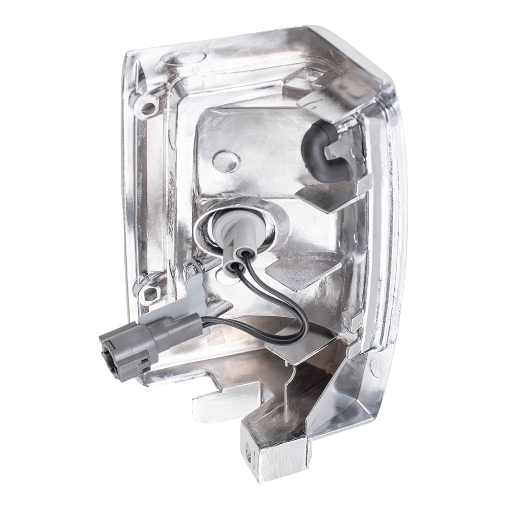 Driver's Side, Side Marker Light Assembly with Chrome Bezel for 1990-1994 D21